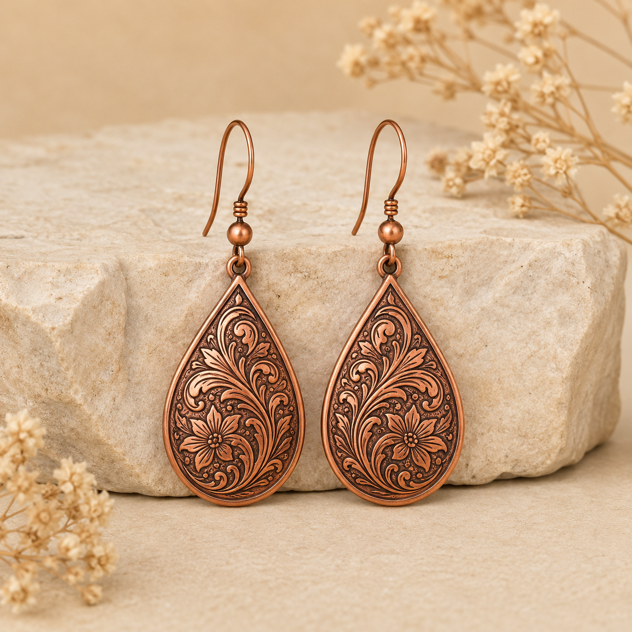 Westmerry® Vintage Teardrop Copper Earrings