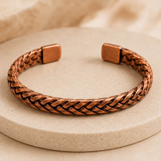 Westmerry® Braided Pure Copper Bangle Bracelet