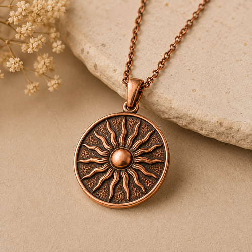 Westmerry® Sunburst Pure Copper Pendant Necklace