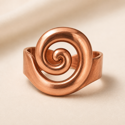 Westmerry® Spiral Pure Copper Statement Ring